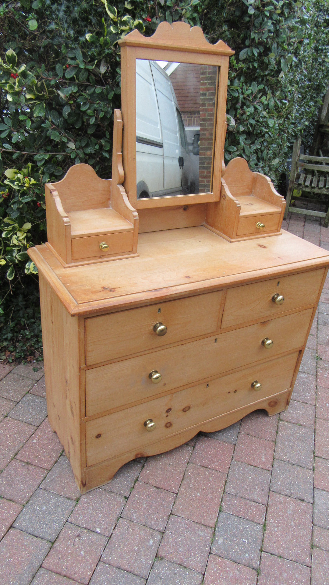 Antique Victorian Pine Dressing Table Etsy