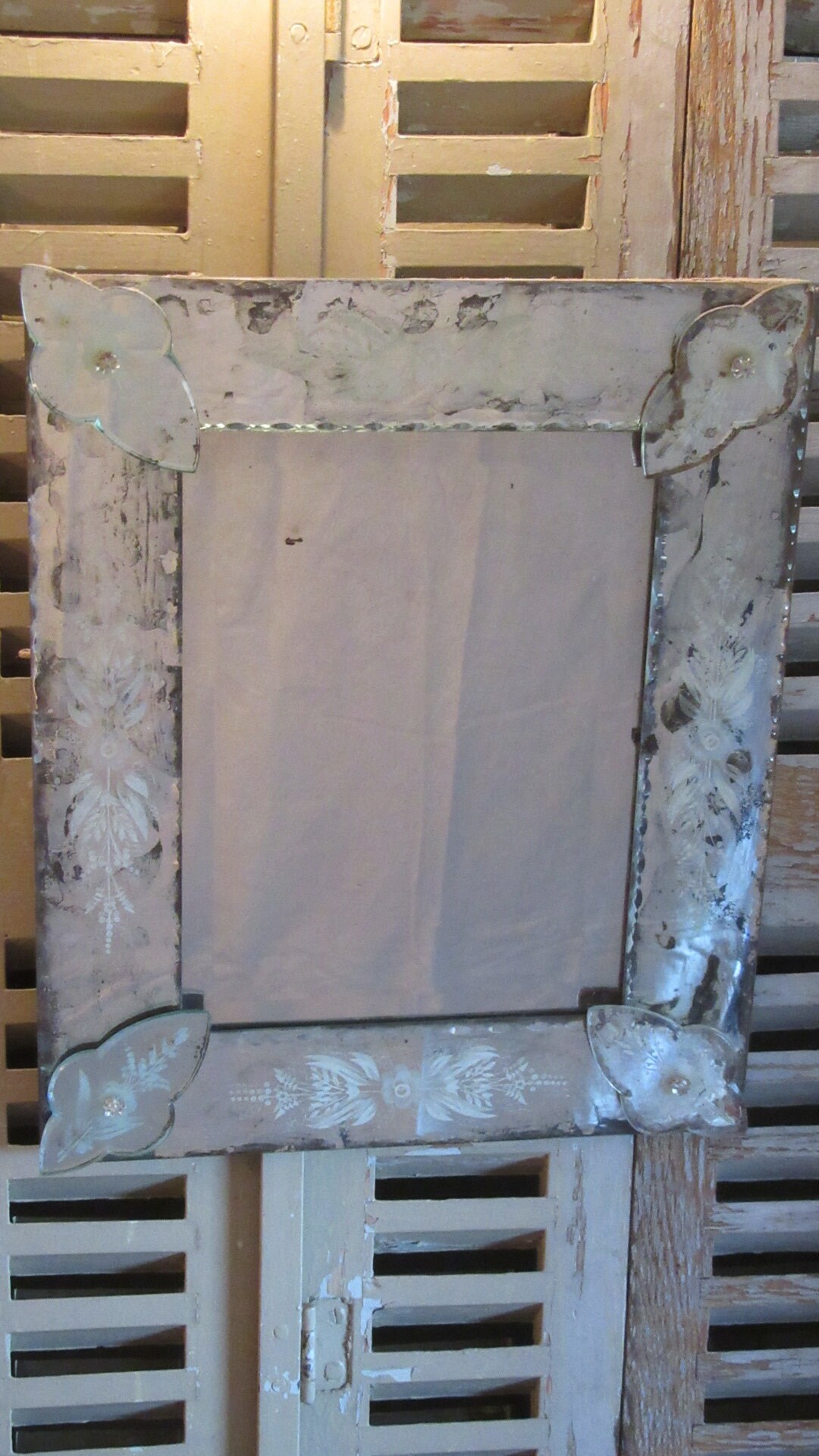 Espejo de pared veneciano antiguo temprano | Etsy