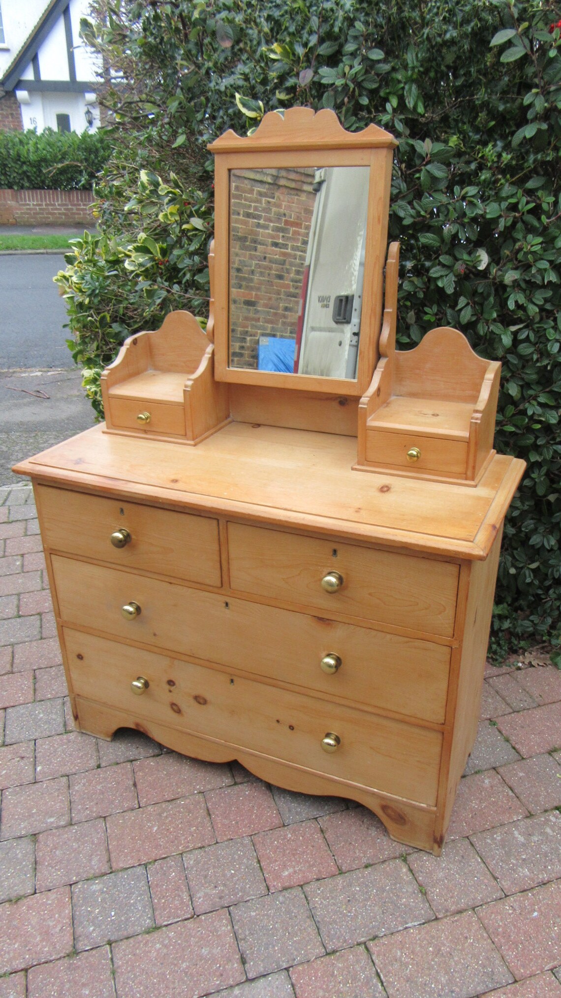Antique Victorian Pine Dressing Table Etsy