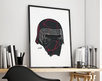 Star Wars Kylo Ren Helmet Print - Digital Download