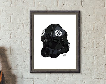 TIE Fighter Helmet Print - Digital Download