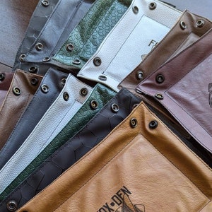 Handmade Faux Leather Dice Tray – Portable Snapping Tray for RPG Games