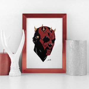 Star Wars Darth Maul Bust Print - Digital Download