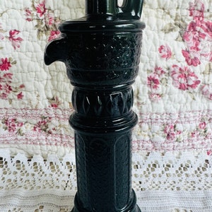 Vintage Avon Windjammer Aftershave Lotion Black Glass Bottle
