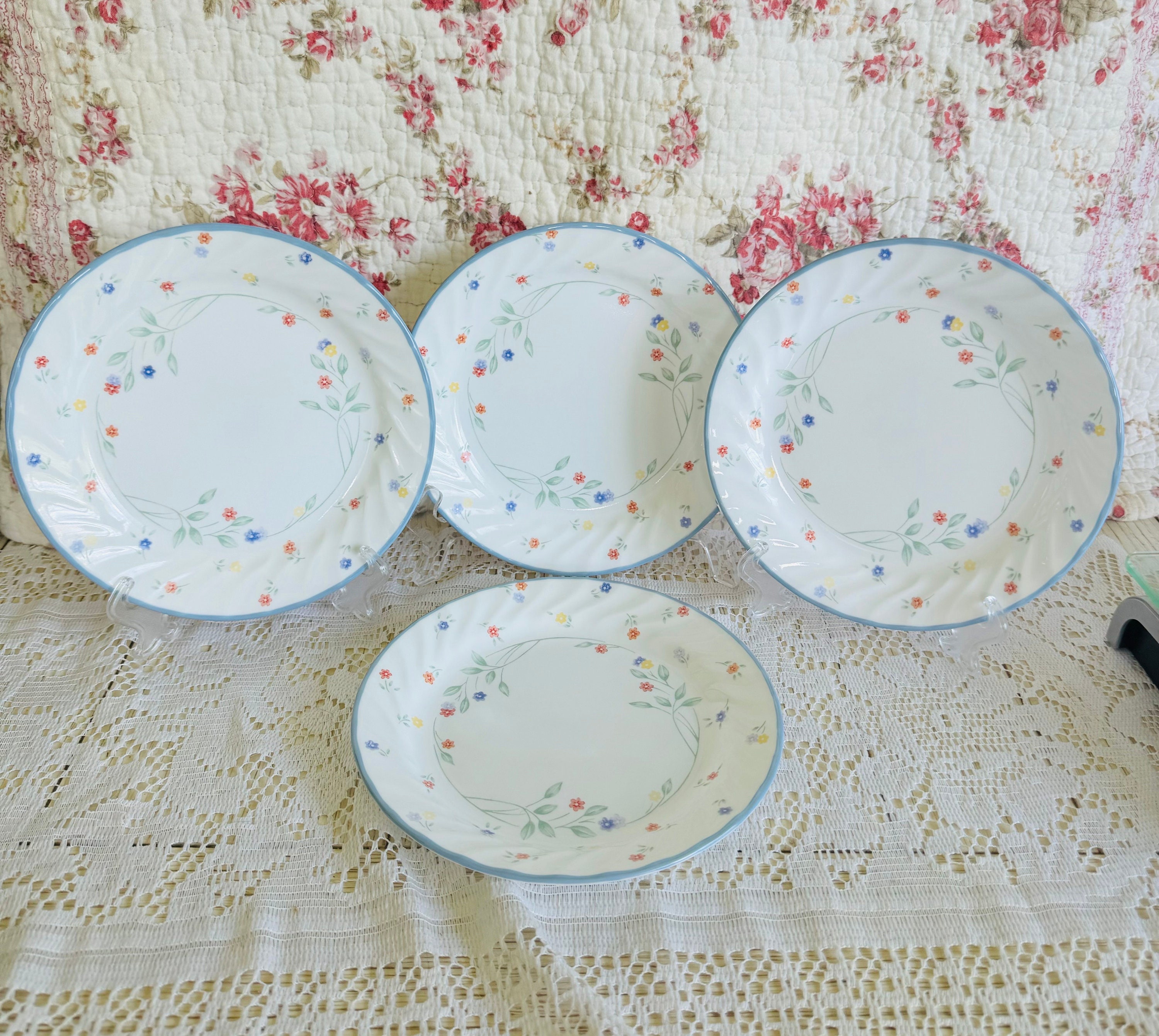 Vintage Corelle “english Meadow” Salad/dessert Plates (set of