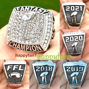 2018 2019 2020 2021 2022 2023 2024 Fantasy Football Championship Ring Trophy League Winner Size 8 14 New Etsy