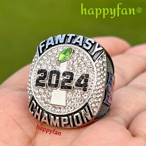 2024 Fantasy Football Championship Ring With Red Stone League Winner FFL Trophy Size 8 14 New Etsy Canada