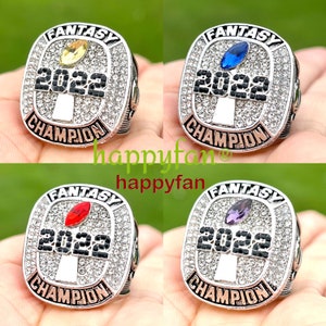 2022 Fantasy Football Championship Ring FFL Trophy Multi Color Size 8-14