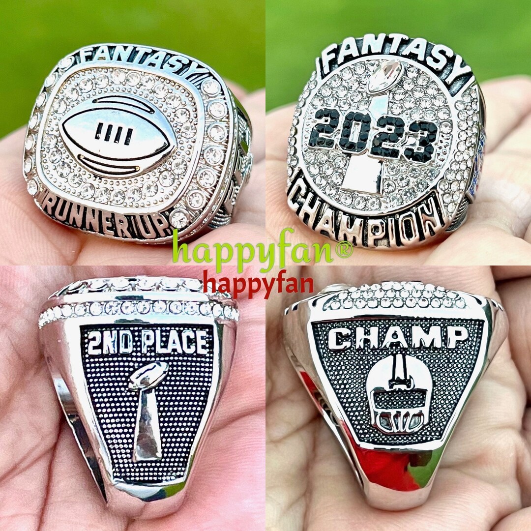 2023 Fantasy Football Championship Ring Combo Champion Second Place