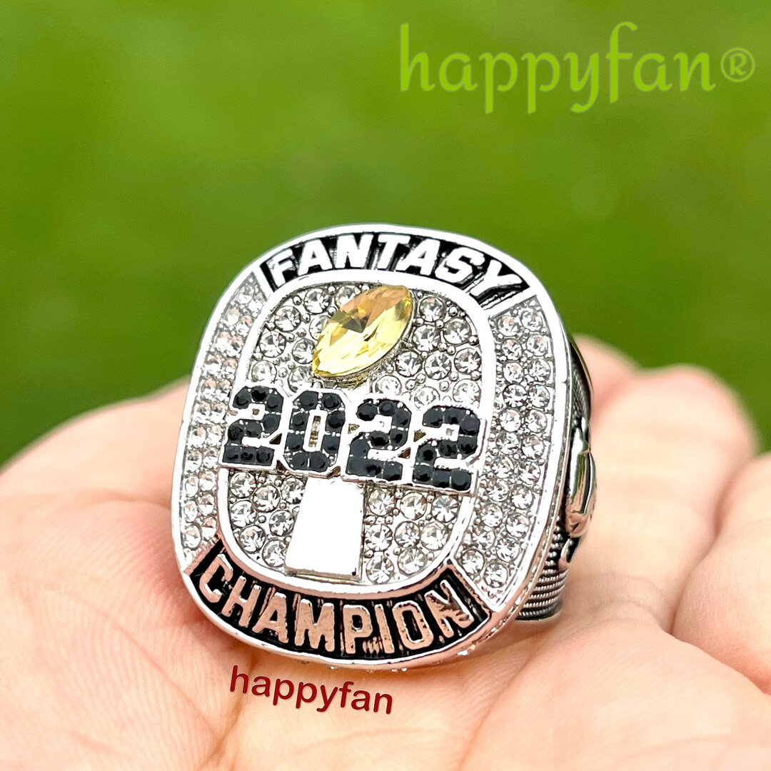 2022 Fantasy Football Championship Ring Yellow Stone FFL Trophy Size 8