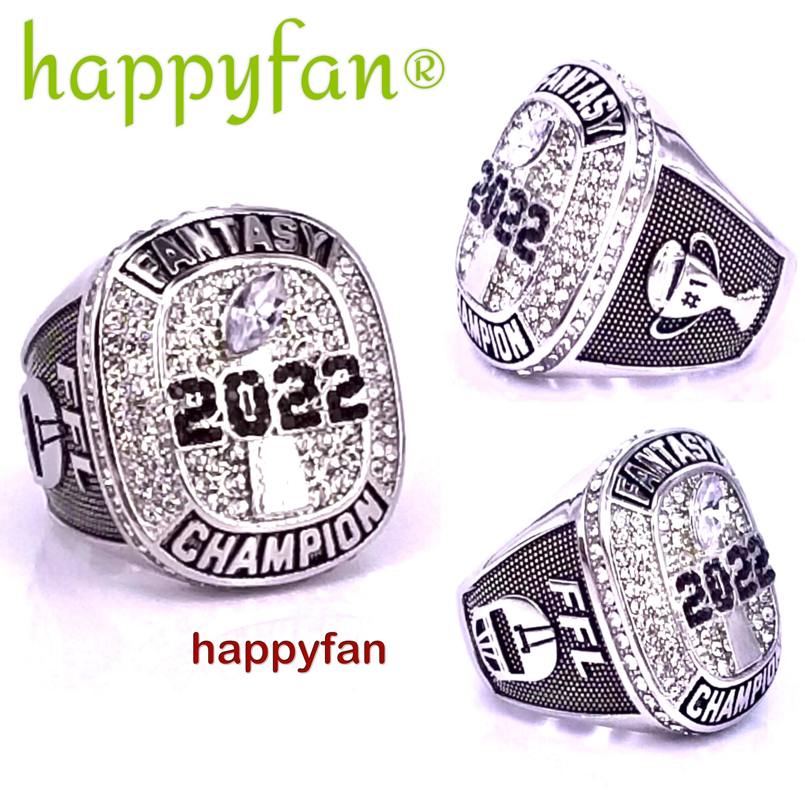 2022 Fantasy Football Championship Ring FFL Trophy Size 814 Etsy