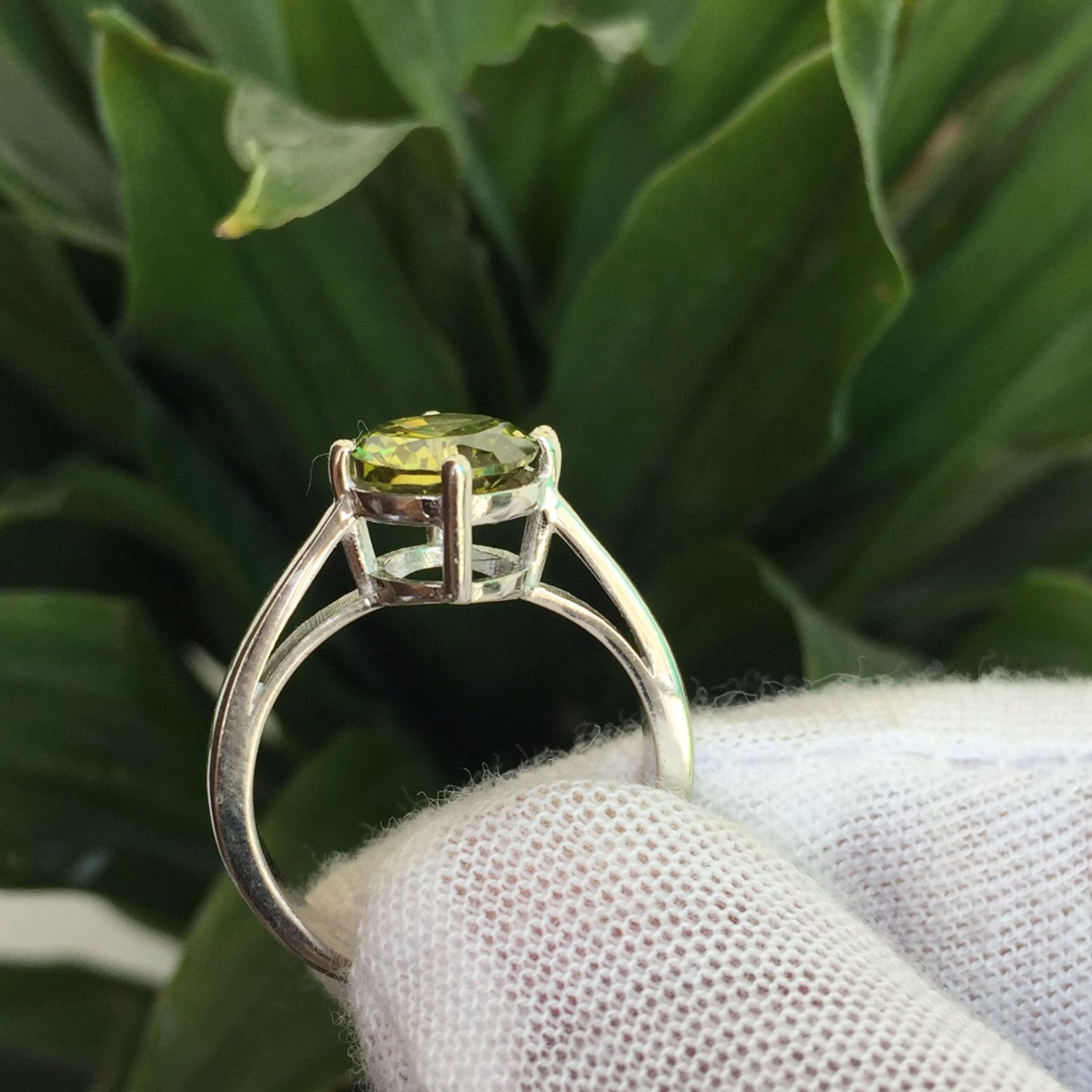 【カエルページ】 テンバリーさん　3品 Lemon Quartz 3 Carat Ring, 925 Sterling Silver , Handmade