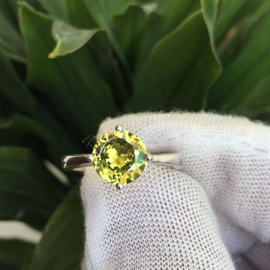 【カエルページ】 テンバリーさん 3品 Lemon Quartz 3 Carat Ring, 925 Sterling Silver , Handmade