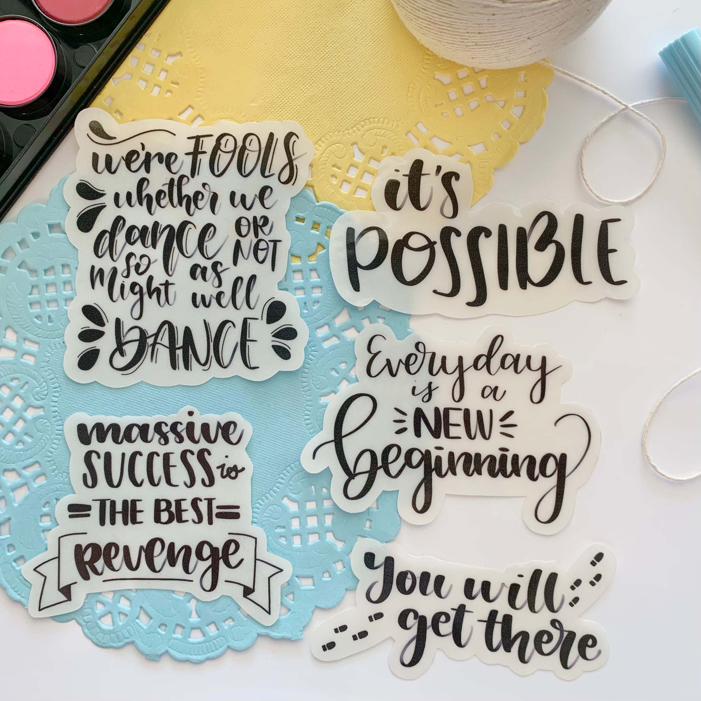 Klare Spruch Sticker / Positivity Sticker / Monochrome Quote Etsy