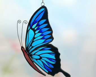 Butterfly Suncatcher - Handcrafted Butterfly stained glass