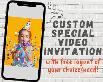 Invitación en video especial personalizada Cualquier tema Todas las celebraciones Todas las ocasiones