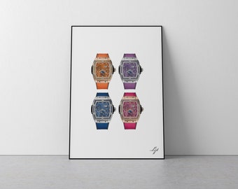 Hublot Spirit of Big Bang månfasklocka väggkonst/poster/tryck