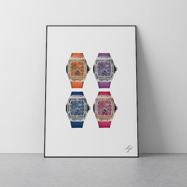 Hublot Spirit of Big Bang Moon Phase Watch Wall Art/Poster/Print