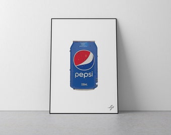 Modern Pepsi Can Wall Art/Poster/Print