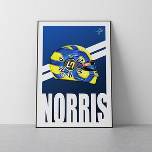 Lando Norris Helmet Wall Art/Poster/Print