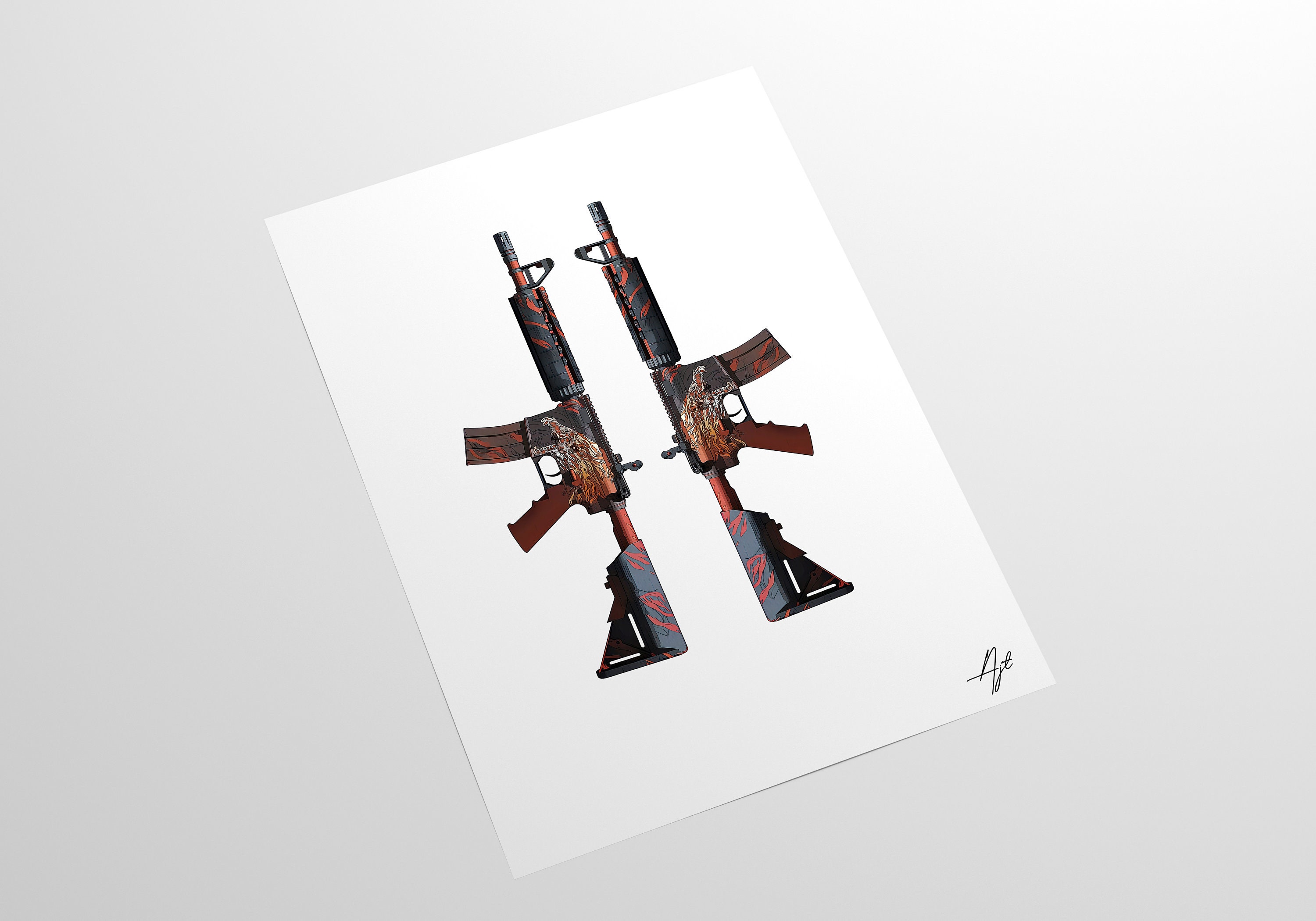Counter Strike Global Offensive - CSGO Game M4 Howl Wall Art/poster ...