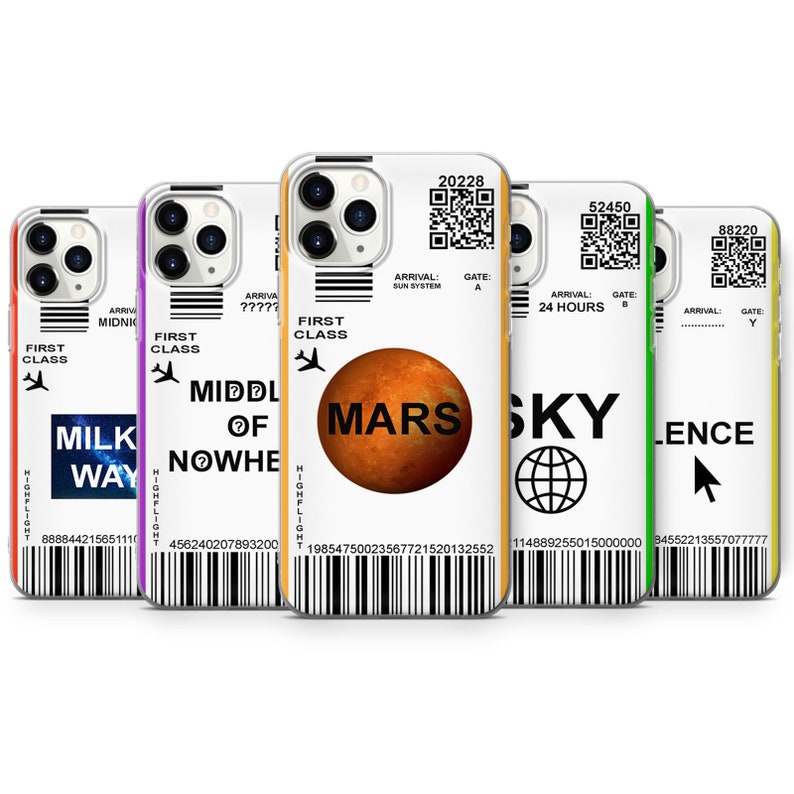 Air Flight Ticket Phone Case fit for iPhone 12 Pro iPhone 11 Pro iPhone 7 iPhone 8 iPhone 7 iPhone Xs iPhone Xr iPhone X iPhone 8