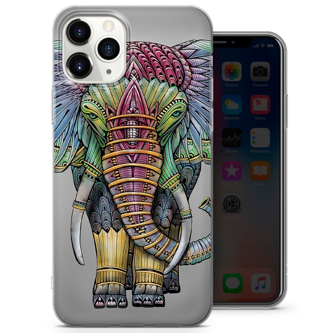 Elephant Phone Case Trippy Cover for Iphone 14 Pro 13 11 12 XR Etsy UK
