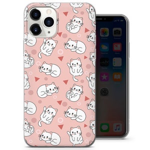 Cat Phone Case Catlovers Cover for iPhone 15 11 14 12 13 8 7 XR X XS Samsung S24 S23 FE S21 S22 S20 A15 A13 A14 A54 A53 A52 Pixel 8 Pro 7A 3