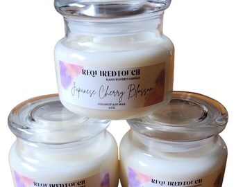 Handmade Japanese Cherry Blossom Candle - Coconut Soy Wax (11oz)