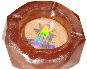 Personalized Resin Ashtray and Dish/ Glitter/ Colorful/ Glow in the dark
