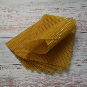 Kit para hacer velas de cera de abeja para niños: 20 láminas de cera de abeja natural
