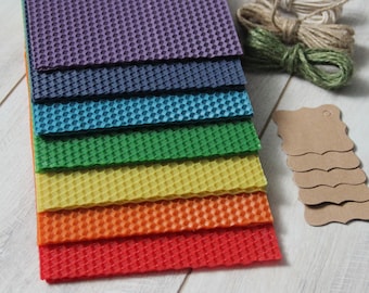 Beeswax Candle Making Kit Rainbow, DIY Rolled Candles