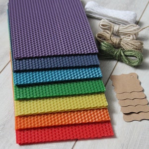 Beeswax Candle Kit Beeswax sheets candle making kit for adults and kids, make your own rolled candle kit, rainbow colors