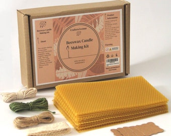 Beeswax Candle Making Kit: Rolled Candle DIY Set