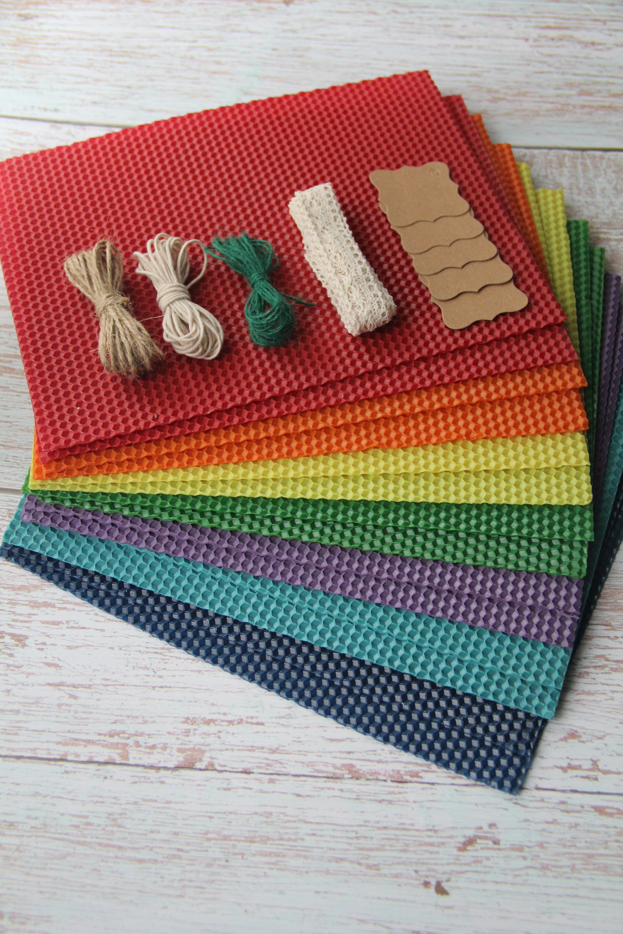 Beeswax Sheets Candle Making Kit for Adults and Kids Rainbow Etsy