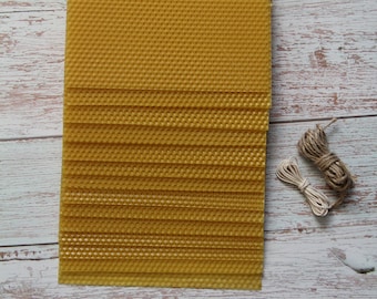 Beeswax Candle Making Kit: 16 Natural Beeswax Sheets DIY