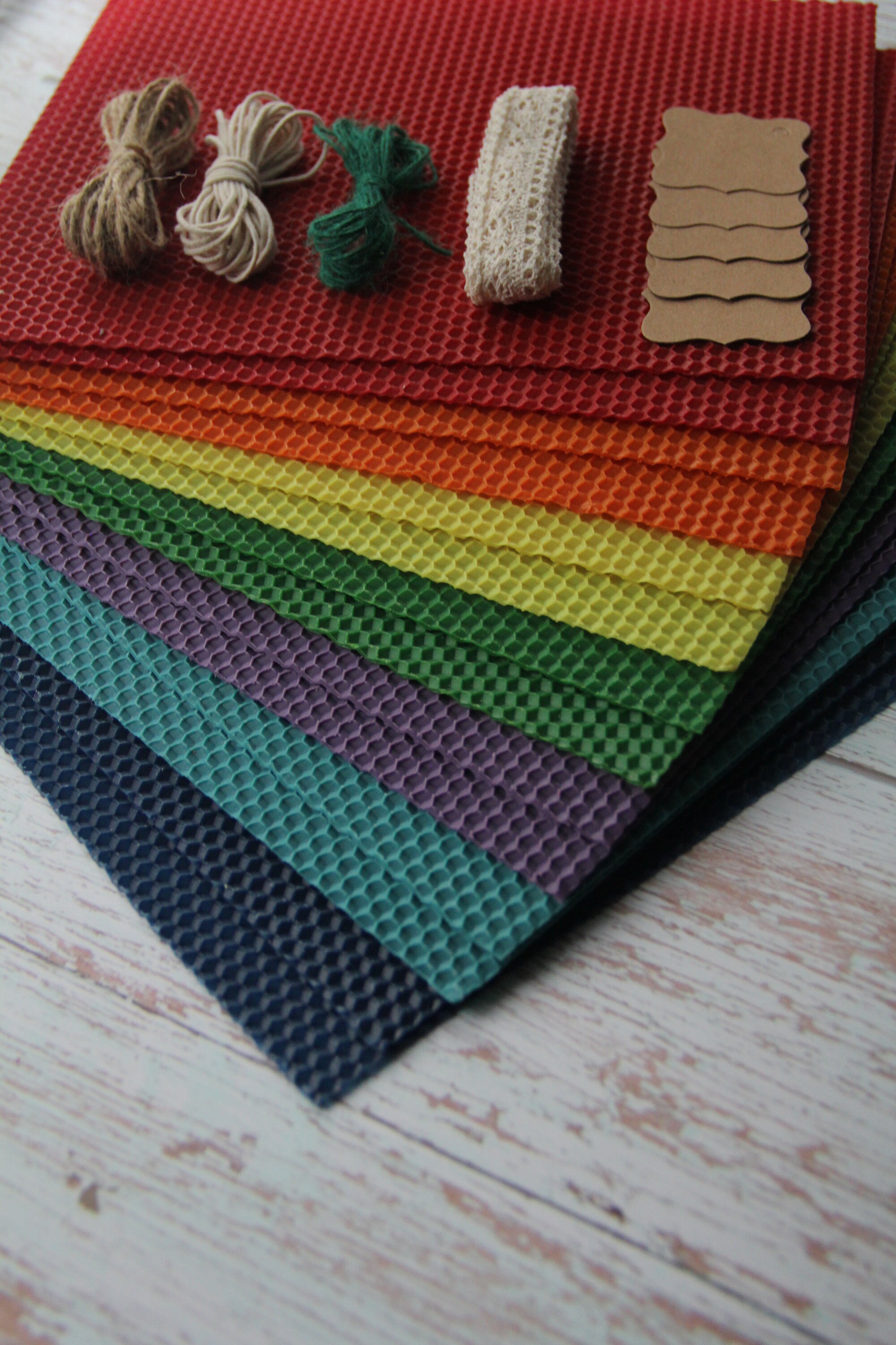 Beeswax Sheets Candle Making Kit for Adults and Kids Rainbow Etsy