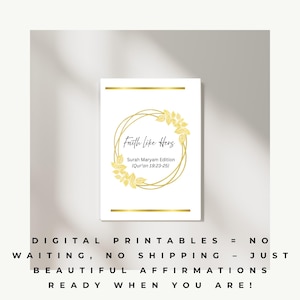 Surah Maryam Edition | Islamic Affirmation Cards for Labour & Birth | Digital Printable Download | Muslim Motherhood Support