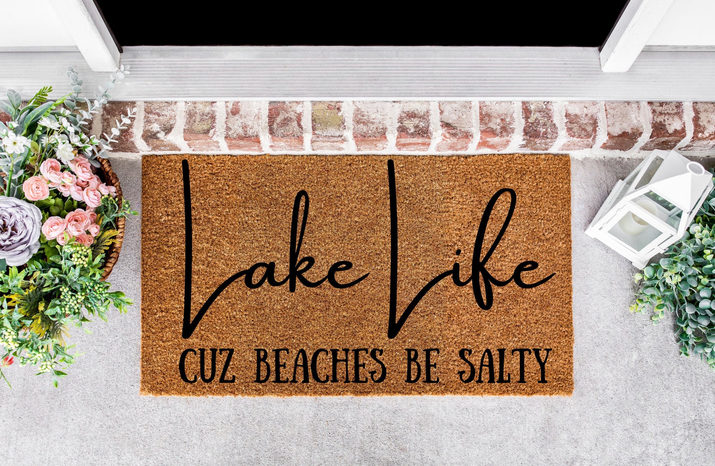Lake Life/Lake House Doormat/Custom Doormat/Wedding Etsy