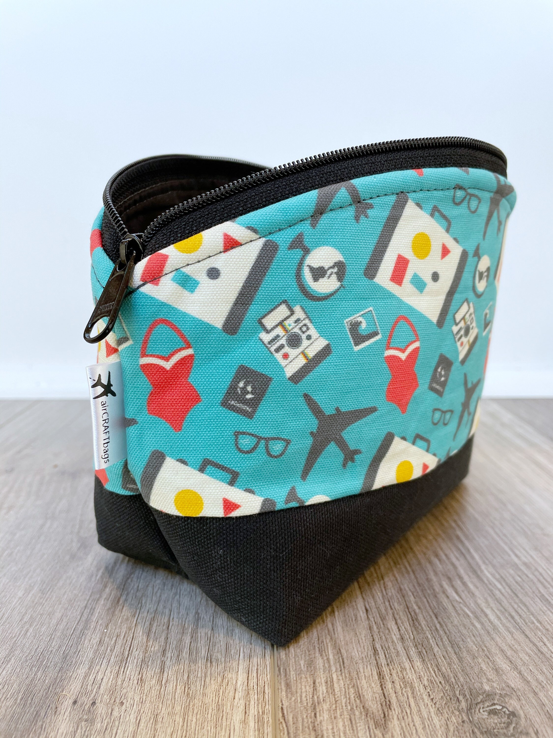 Flight attendant gifts/ Pilot gifts/ airplane bag/ makeup bag/ Etsy