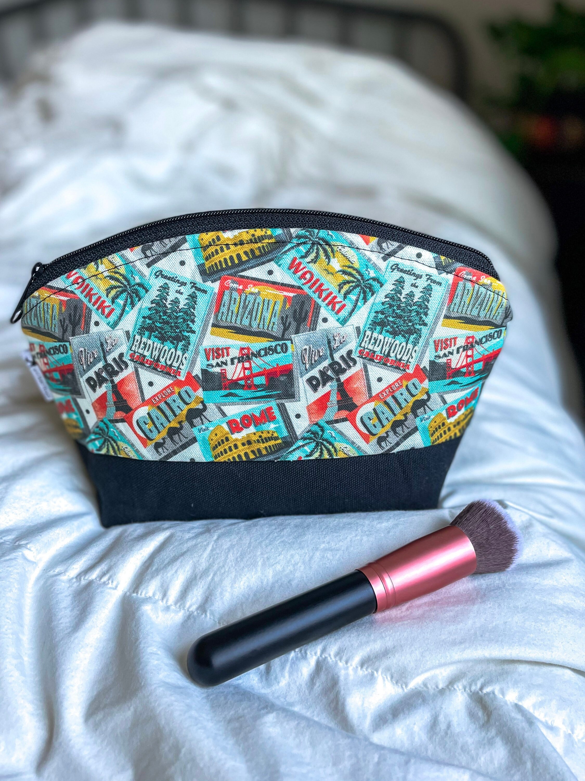Flight Attendant Gifts/ Pilot Gifts/ Airplane Bag/ Makeup Bag/ Etsy