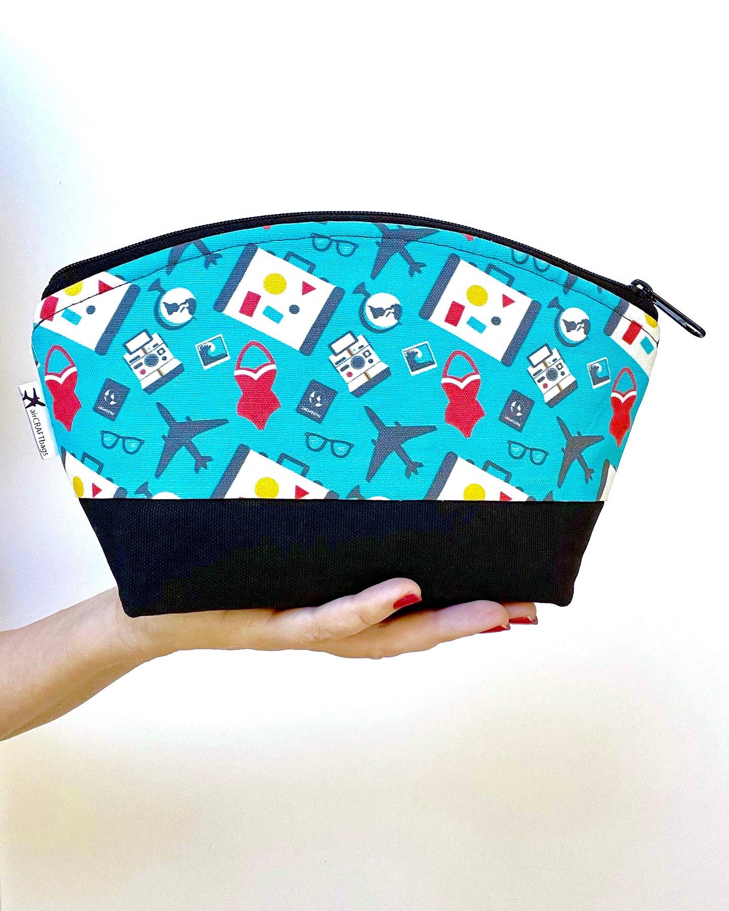 Flight attendant gifts/ Pilot gifts/ airplane bag/ makeup bag/ Etsy