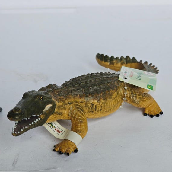 NWT 1996 Safari Ltd. Great White Shark & Crocodile Lot of 2