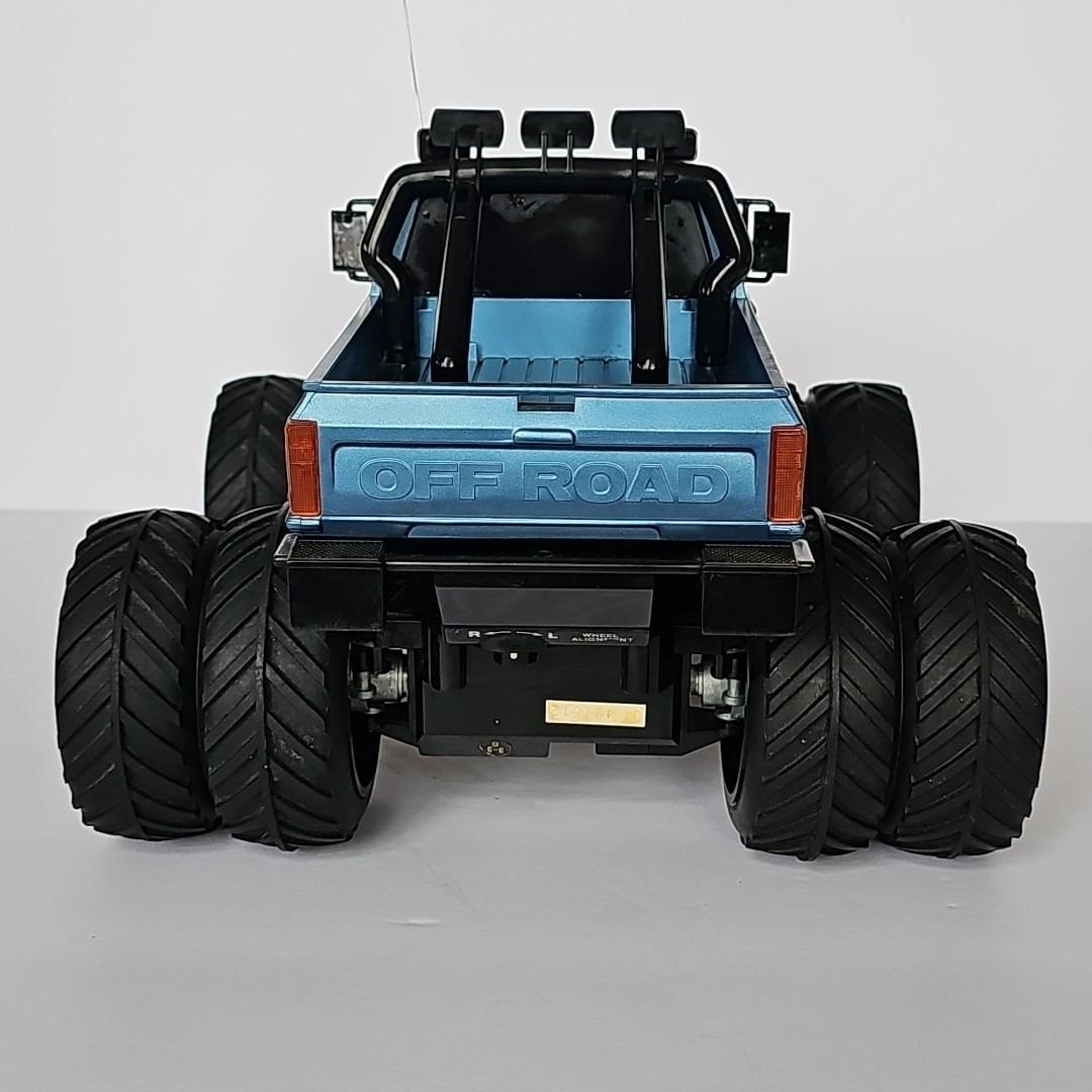 Vtg Nikko Winch 4WDS Monster Truck Blue RC Off-road Pickup Remote