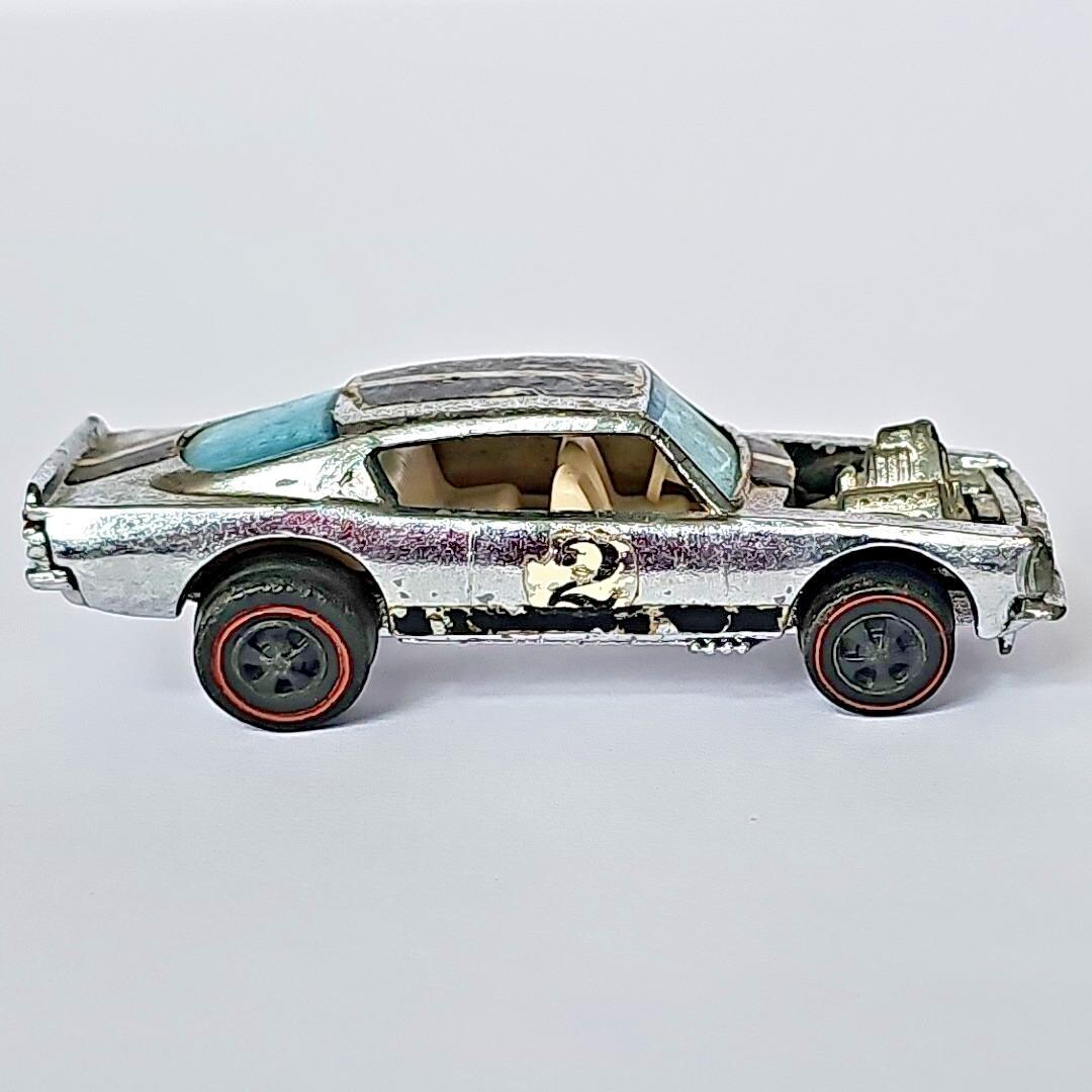 コリンシアン　ケジュマン　リペイント Hot Wheels Redline 1969 King Kuda Chrome Club Kit Car White