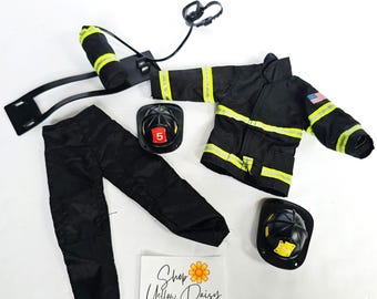 Lote de 5 chaquetas, pantalones, cascos y tanque de oxígeno de G.I. JOE Firefighter - 1339