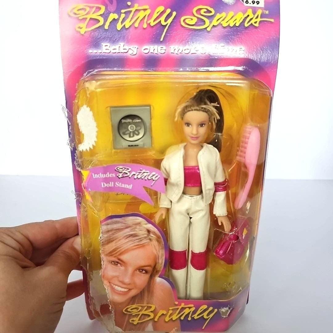 Y2K Britney Spears Baby One More Time Doll White Tracksuit Vintage
