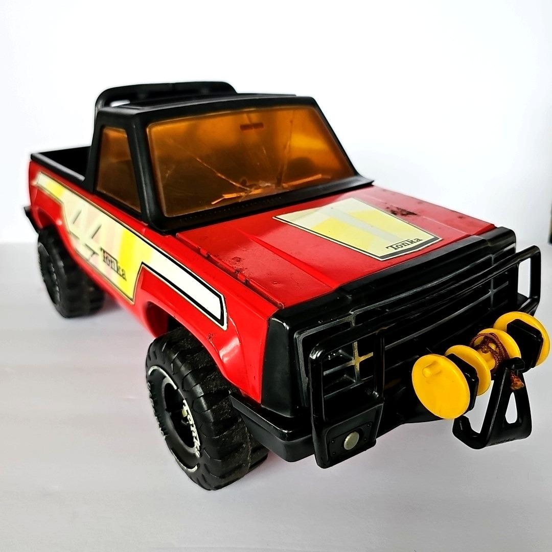 1979 Tonka Big Duke 4X4 With Winch Red Big Metal Pick up Truck