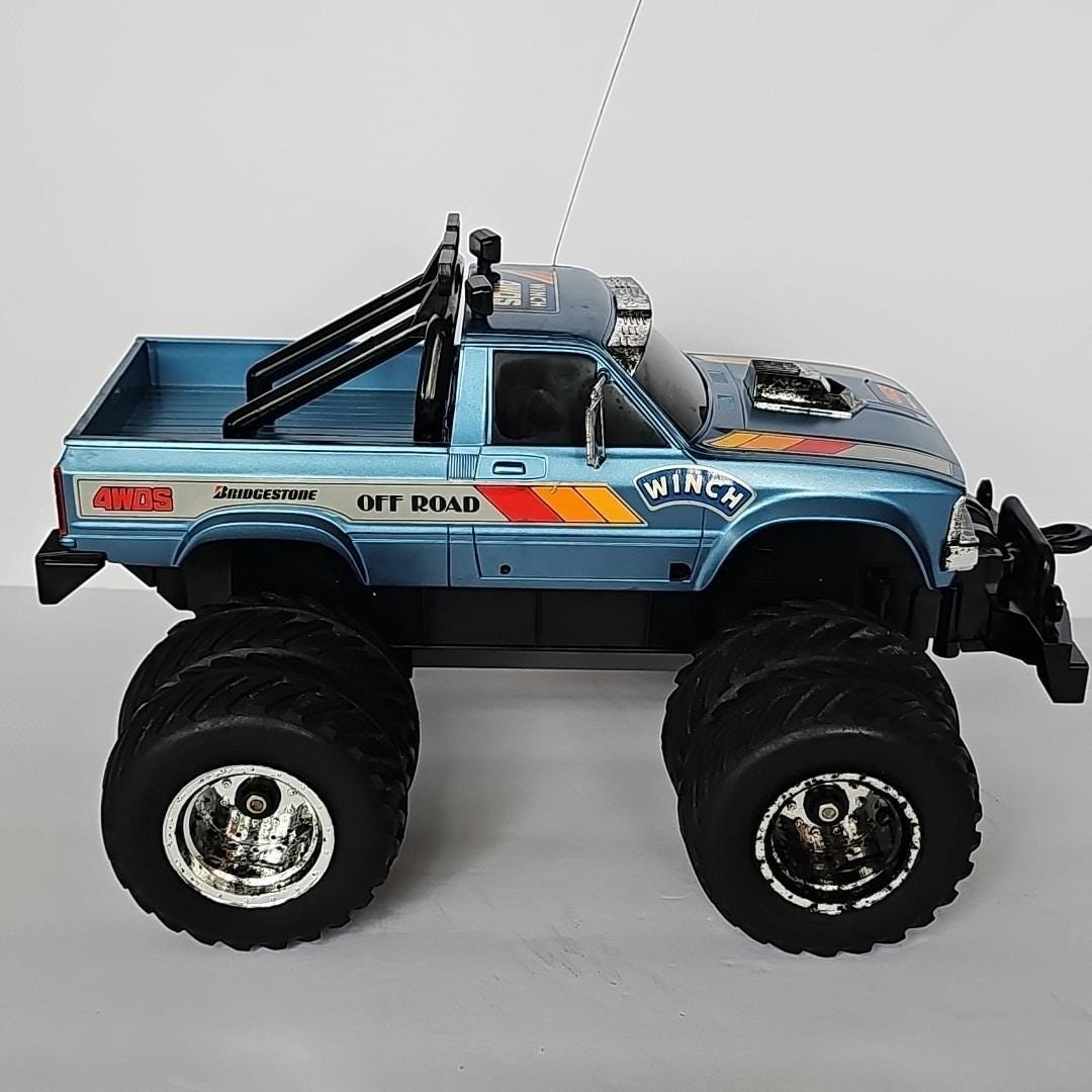 1985 Nikko Japan 4WDS Big Brutus RC Remote Monster Truck Vtg Winch