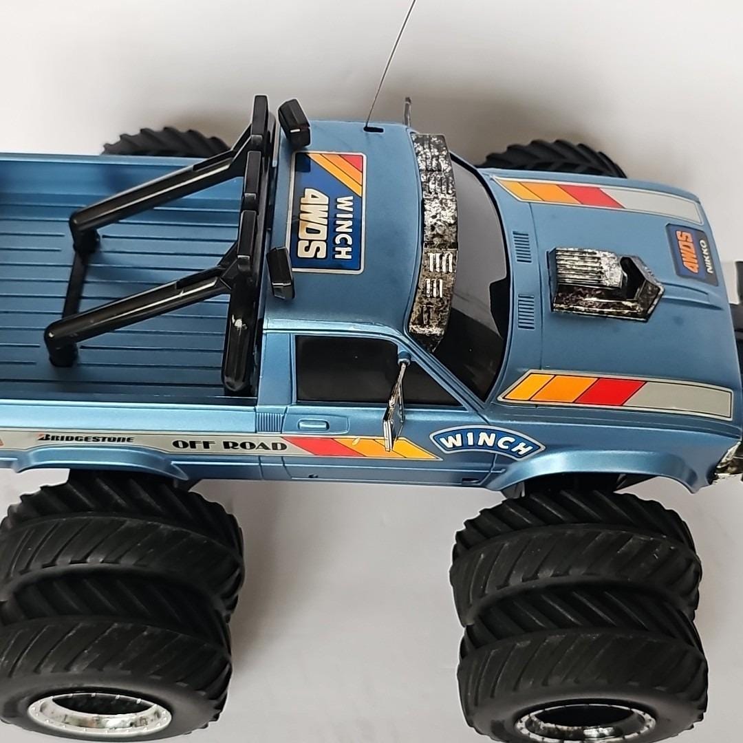 1985 Nikko Japan 4WDS Big Brutus RC Remote Monster Truck Vtg Winch